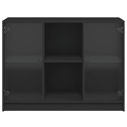 Skänk svart 102x37x75,5 cm konstruerat trä