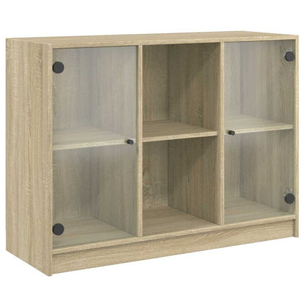 Skänk sonoma-ek 102x37x75,5 cm konstruerat trä