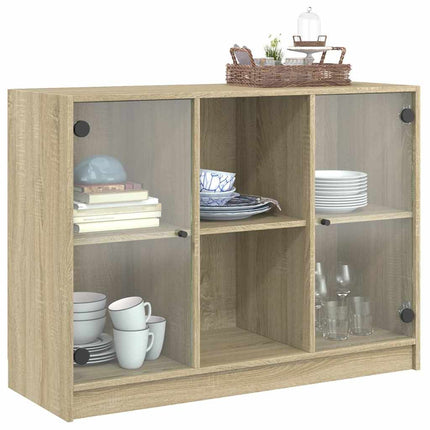 Skänk sonoma-ek 102x37x75,5 cm konstruerat trä