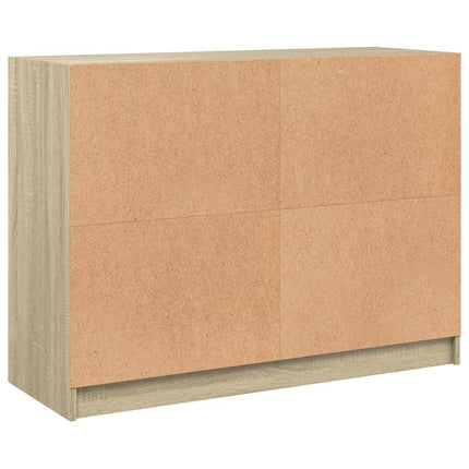 Skänk sonoma-ek 102x37x75,5 cm konstruerat trä