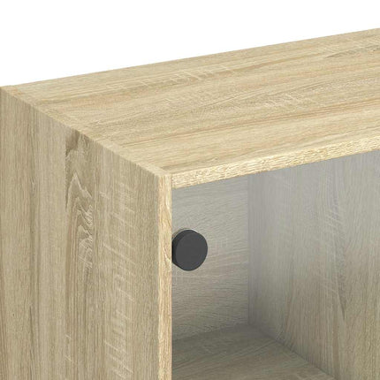 Skänk sonoma-ek 102x37x75,5 cm konstruerat trä