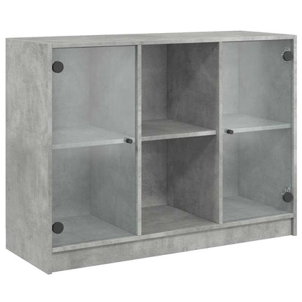 Skänk betonggrå 102x37x75,5 cm konstruerat trä