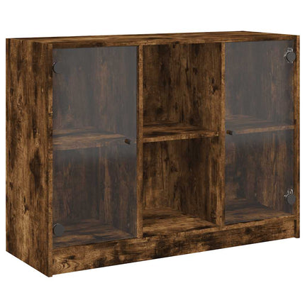 Byrå rökfärgad ek 102x37x75,5 cm konstruerat trä