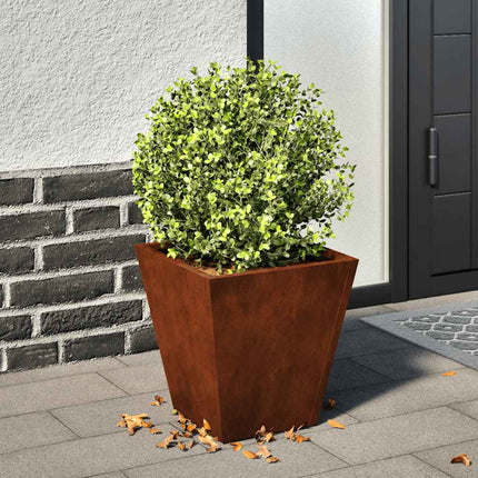Planteringskärl för trädgård 30x30x30 cm väderbeständigt stål