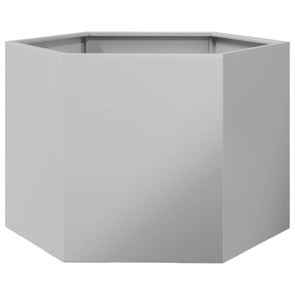 Odlingslåda sexkantig 69x60x45 cm galvaniserat stål