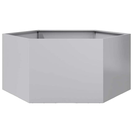 Odlingslåda sexkantig 104x90x45 cm galvaniserat stål