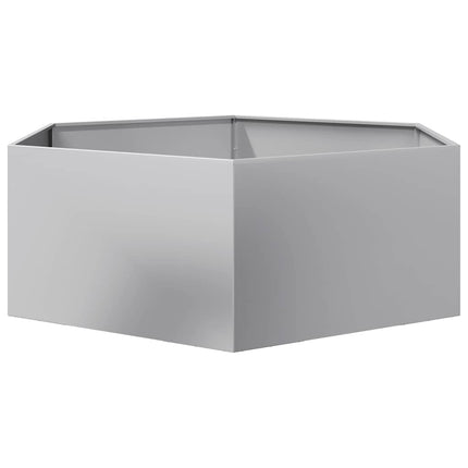 Odlingslåda sexkantig 138x120x45 cm galvaniserat stål