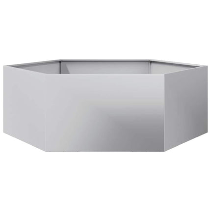 Odlingslåda sexkantig 138x120x45 cm galvaniserat stål