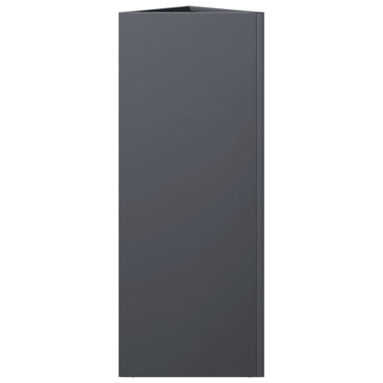 Odlingslådor 2 st antracit triangulär 30x26x75 cm stål