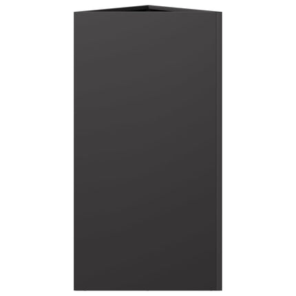 Odlingslådor 2 st svart triangulär 40x34,5x75 cm stål