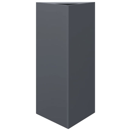 Odlingslådor 2 st antracit triangulär 40x34,5x75 cm stål