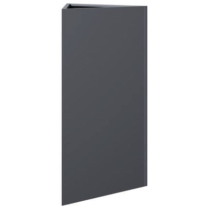 Odlingslådor 2 st antracit triangulär 40x34,5x75 cm stål