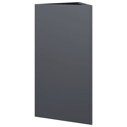 Odlingslådor 2 st antracit triangulär 40x34,5x75 cm stål