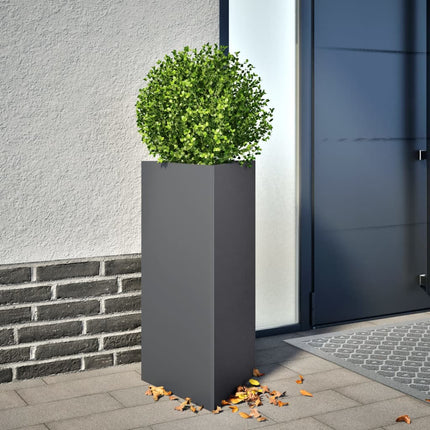 Odlingslådor 2 st antracit triangulär 40x34,5x75 cm stål