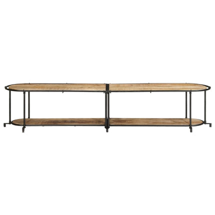 Tv-bänk 200x42x40 cm massivt grovt mangoträ