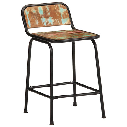 Barstolar 2 st 46x35,5x70 cm massivt trä återvunnet