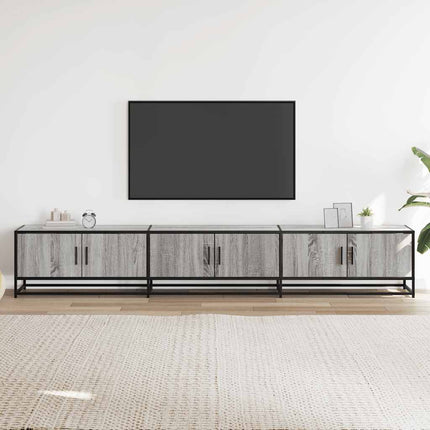 Tv-bänk grå sonoma 240x35x41 cm konstruerat trä