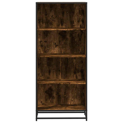 Bokhylla rökfärgad ek 60x35x139 cm konstruerat trä