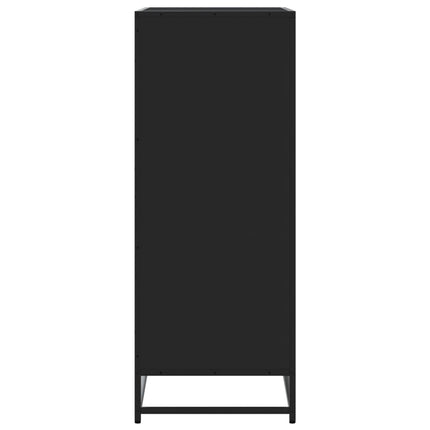 Skoskåp svart 75x38x97,5 cm konstruerat trä och metall