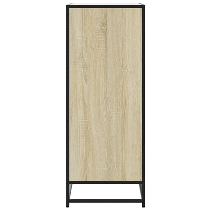 Skoskåp sonoma-ek 75x38x97,5 cm konstruerat trä och metall