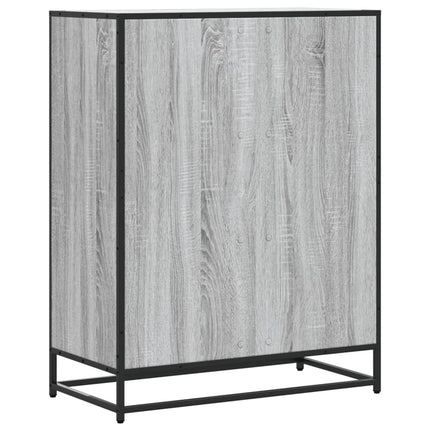 Skoskåp grå sonoma 75x38x97,5 cm konstruerat trä och metall