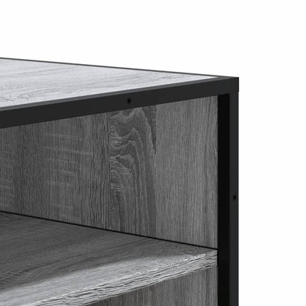 Skoskåp grå sonoma 75x38x97,5 cm konstruerat trä och metall
