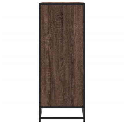 Skoskåp brun ek 75x38x97,5 cm konstruerat trä och metall