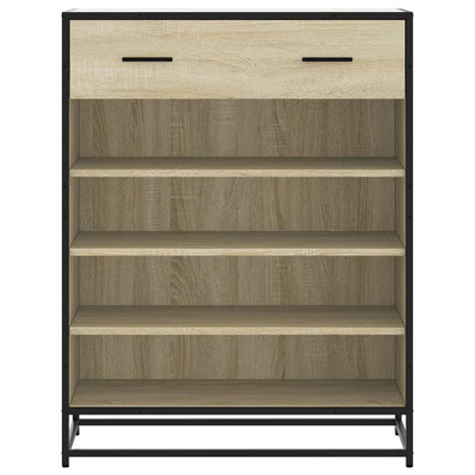 Skoskåp sonoma-ek 75x38x97,5 cm konstruerat trä och metall