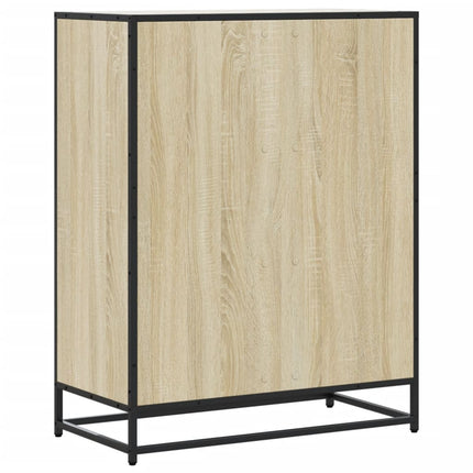 Skoskåp sonoma-ek 75x38x97,5 cm konstruerat trä och metall
