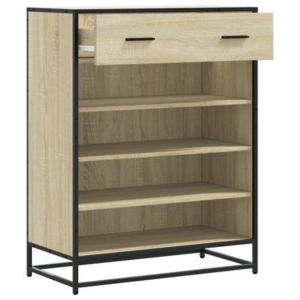 Skoskåp sonoma-ek 75x38x97,5 cm konstruerat trä och metall