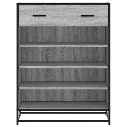 Skoskåp grå sonoma 75x38x97,5 cm konstruerat trä och metall