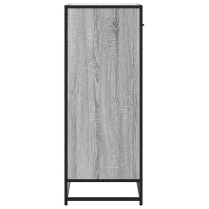 Skoskåp grå sonoma 75x38x97,5 cm konstruerat trä och metall