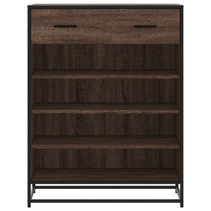 Skoskåp brun ek 75x38x97,5 cm konstruerat trä och metall