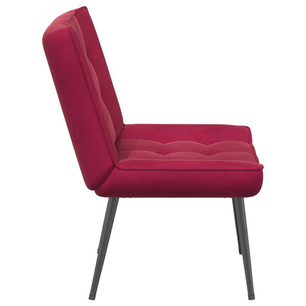 Vilstol vinröd 64x74x84 cm sammet