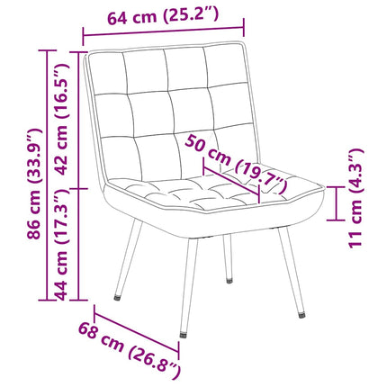 Vilstol gul 64x74x84 cm sammet