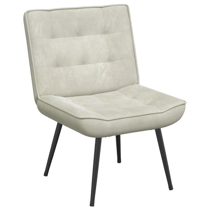 Vilstol gräddvit 64x74x84 cm sammet