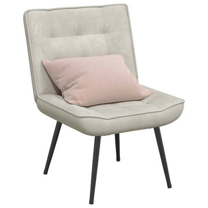 Vilstol gräddvit 64x74x84 cm sammet