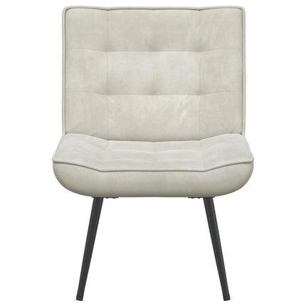 Vilstol gräddvit 64x74x84 cm sammet