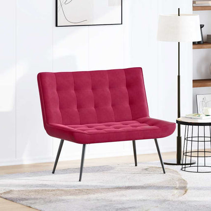 Bänk vinröd 110x74x84 cm sammet