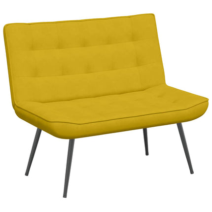Bänk gul 110x74x84 cm sammet