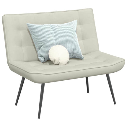 Bänk gräddvit 110x74x84 cm sammet