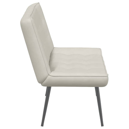 Bänk gräddvit 110x74x84 cm sammet