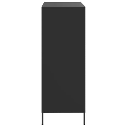 Högskåp svart 68x39x101,5 cm stål