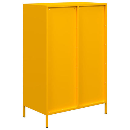 Högskåp senapsgul 68x39x101,5 cm stål