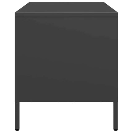 Tv-bänk svart 68x39x43,5 cm kallvalsat stål