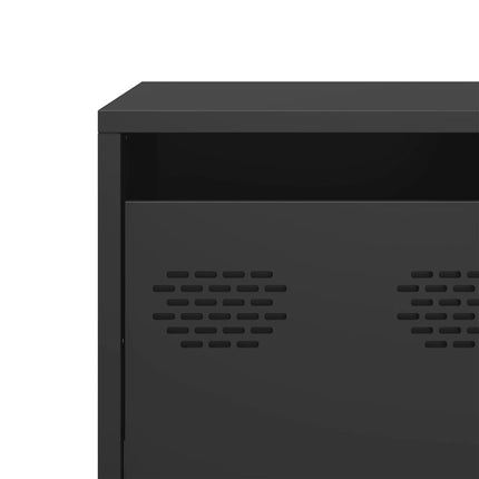 Tv-bänk svart 68x39x43,5 cm kallvalsat stål