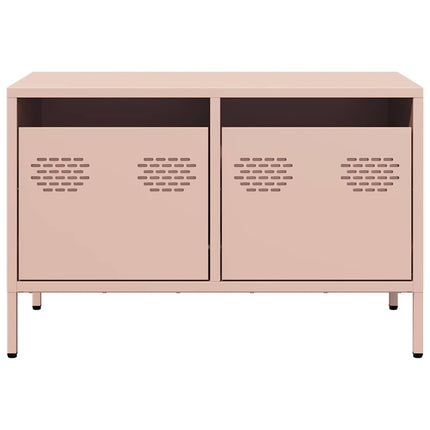 Tv-bänk rosa 68x39x43,5 cm kallvalsat stål