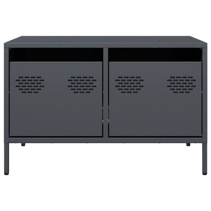 Tv-bänk antracit 68x50x43,5 cm kallvalsat stål