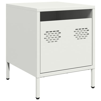 Sängbord vit 35x39x43,5 cm stål