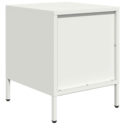 Sängbord vit 35x39x43,5 cm stål